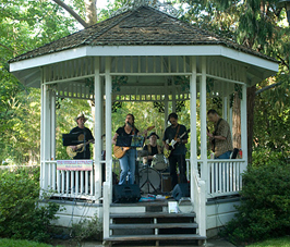 Band in gazebo